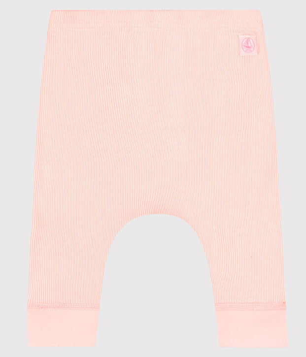 Cale&ccedil;on b&eacute;b&eacute; en c&ocirc;te 2x2 rose clair