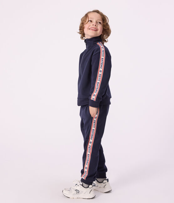 Pantalon de jogging enfant en coton bleu SMOKING