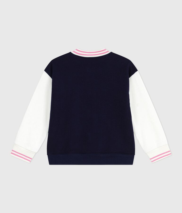 Veste teddy enfant en coton uni bleu SOIR