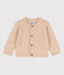 Cardigan bébé en tricot en laine écru AVALANCHE