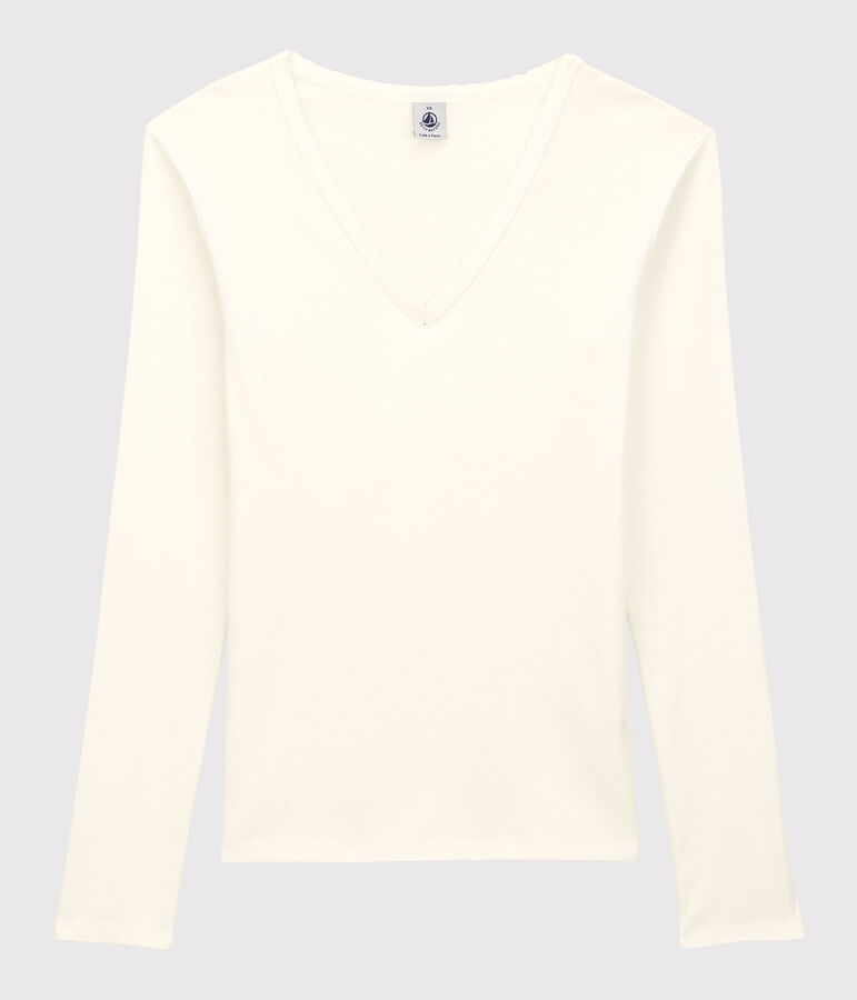 Tee-shirt L'ICONIQUE  cocotte en coton Femme blanc ECUME