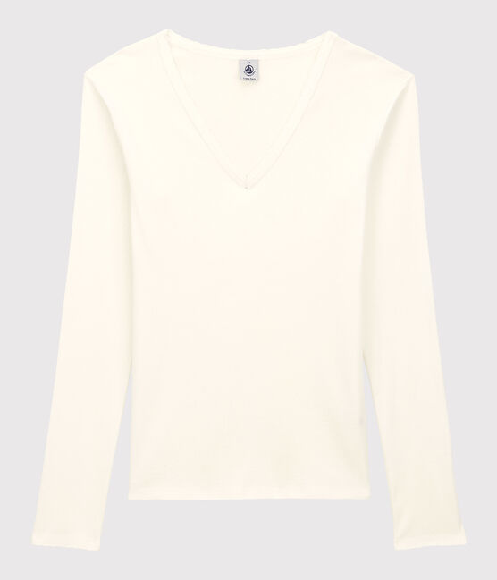 Tee-shirt L'ICONIQUE  cocotte en coton Femme blanc ECUME