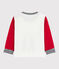 Tee-shirt colorblock bébé garçon blanc MARSHMALLOW/rouge TERKUIT