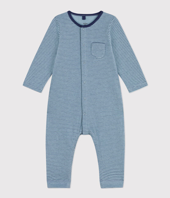 Combinaison longue rayée en coton bébé ENNEIGE/ CHALOUPE:ENNEIGE