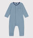 Combinaison longue rayée en coton bébé