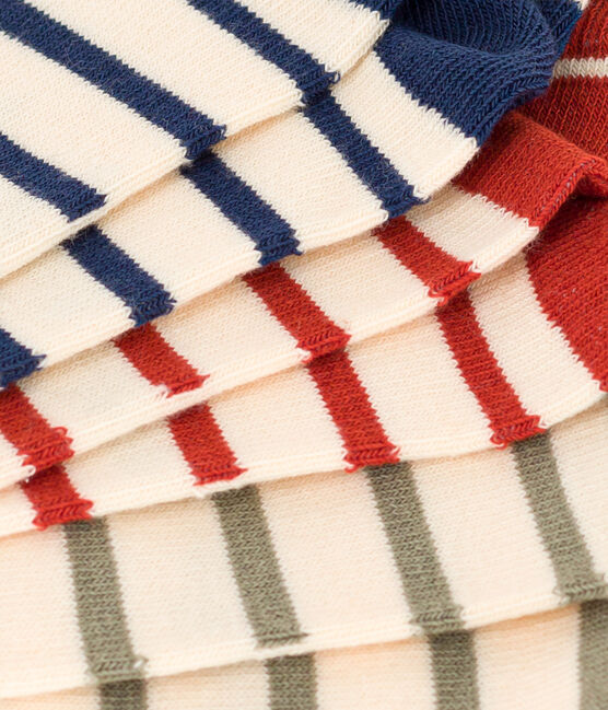 Lot de 3 paires de chaussettes rayures en jersey de coton enfants variante 1