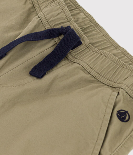 Pantalon regular en serge de coton enfant garçon vert MARECAGE