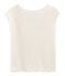 Tee-shirt manches courtes femme en lin blanc MARSHMALLOW