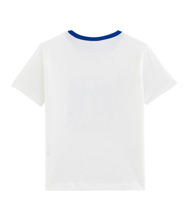 Tee-shirt enfant garcon blanc/bleu