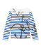 Marinière creative enfant garçon blanc MARSHMALLOW/bleu PERSE