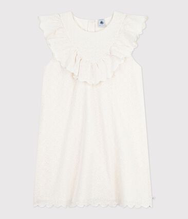 Robe enfant manches courtes en coton motifs cœurs