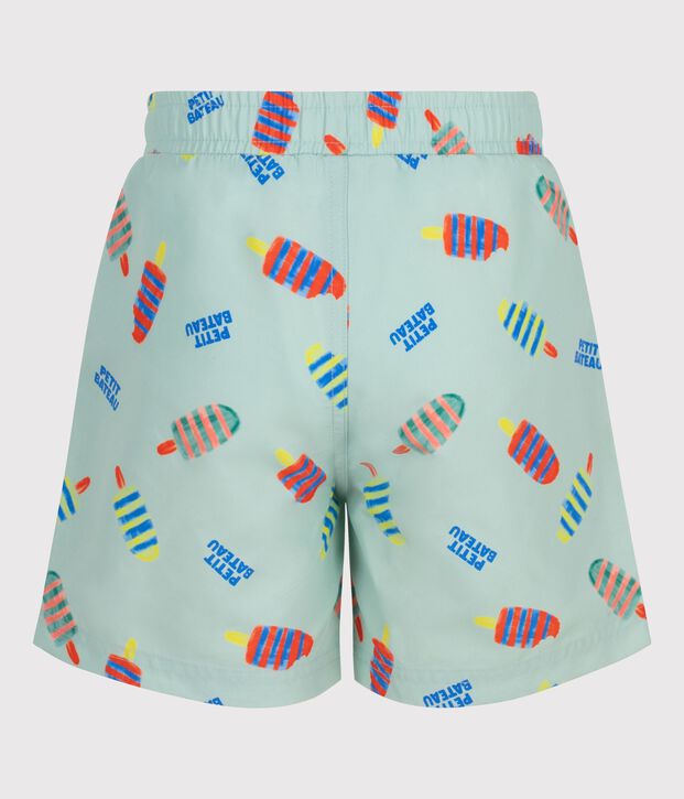 Short de bain enfant imprim&eacute; bleu/multicouleur