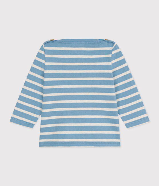 Marinière en jersey épais bébé AZUL/ MONTELIMAR