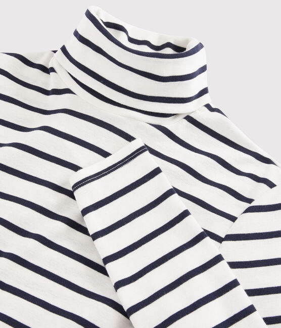 Sous-pull iconique en coton rayé Femme blanc MARSHMALLOW/bleu SMOKING