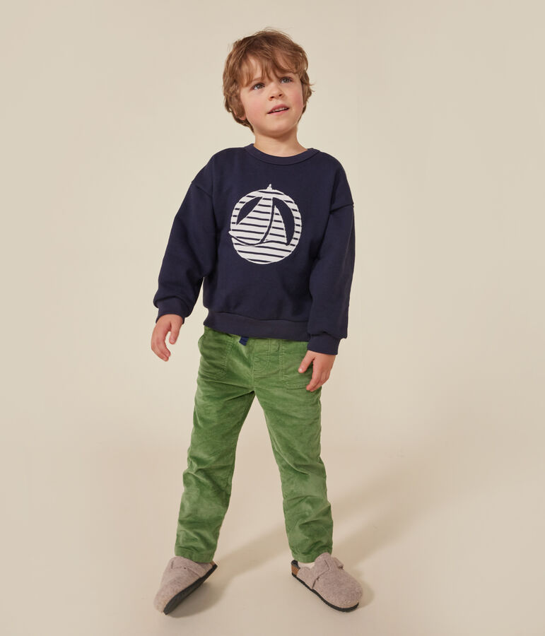 Sweatshirt en molleton enfant  fille / gar&ccedil;on bleu SMOKING