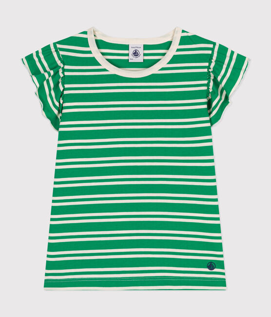 Tee-shirt rayé en jersey léger enfant fille PRADO/ AVALANCHE