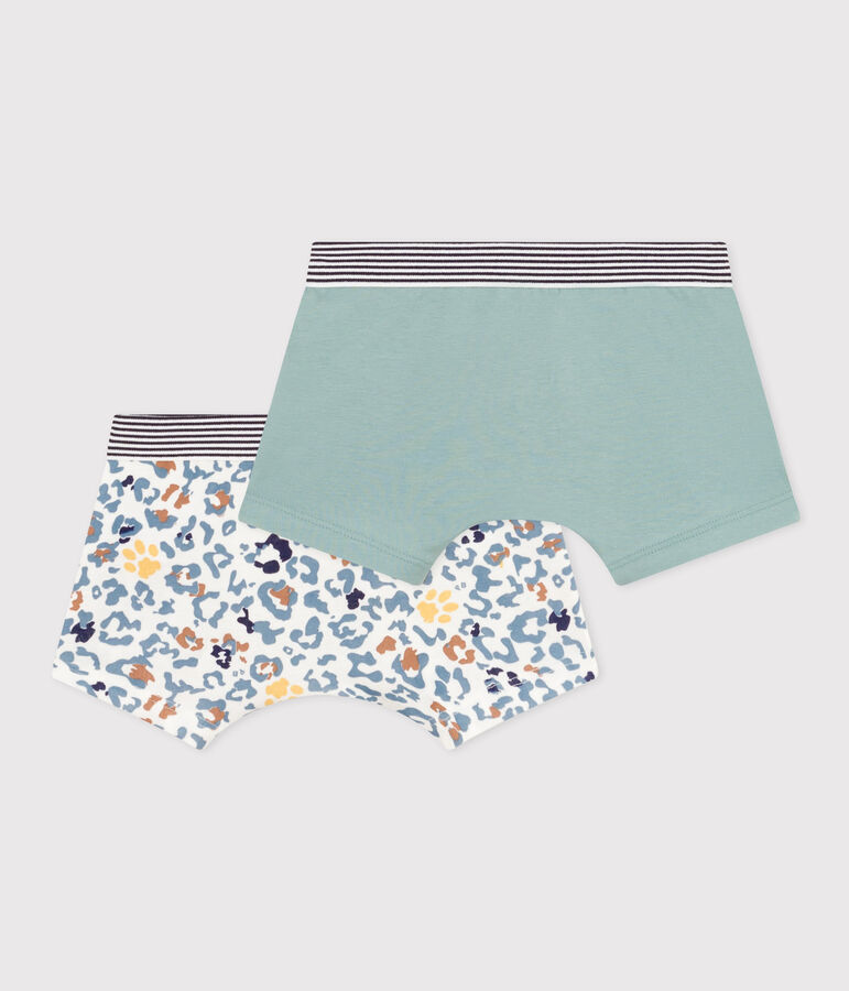 Lot de 2 boxers en coton petit gar&ccedil;on multicouleur