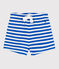 Short bébé en coton rayé bleu PORCELANA/ MARSHMALLOW