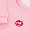Sweatshirt enfant en coton uni rose