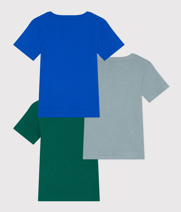 Lot de 3 tee-shirts manches courtes en coton petit gar&ccedil;on multicouleur