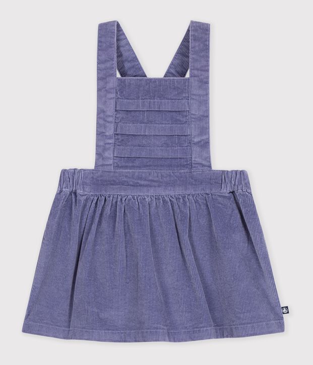Robe b&eacute;b&eacute; sans manches en velours c&ocirc;tel&eacute; uni violet