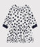 Robe manches longues bébé fille Jean Jullien blanc MARSHMALLOW/ DOTTIES