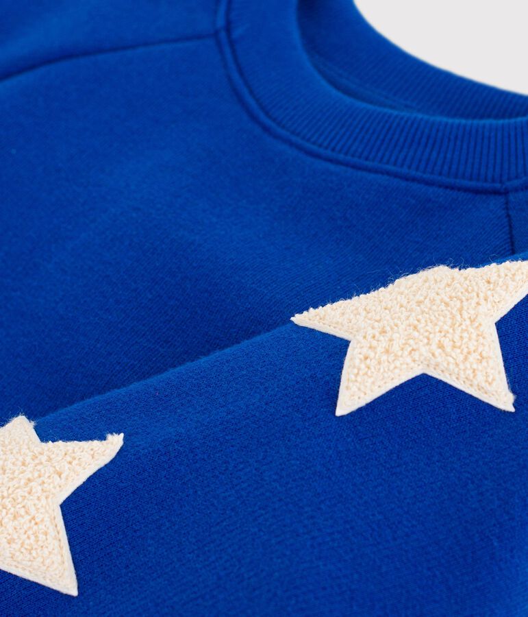 Sweatshirt enfant en coton uni bleu OLYMPIC