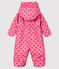 Combipilote bébé fille rose CHEEK/rouge TERKUIT