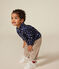 Chemise en flanelle bébé bleu MEDIEVAL/blanc MARSHMALLOW