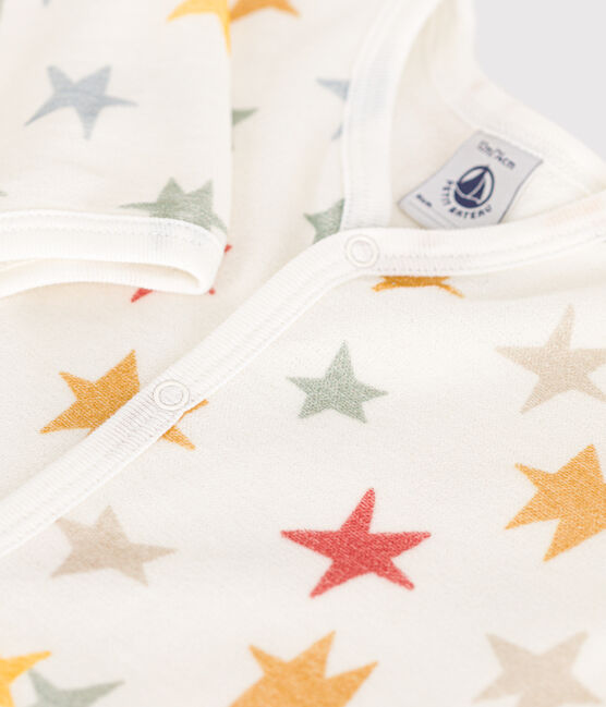 Pyjama en velours imprimé étoiles bébé blanc MARSHMALLOW/blanc MULTICO