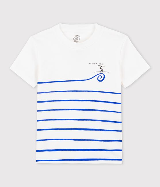 Tee-shirt en coton bio enfant fille - garçon blanc ECUME