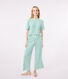 Pyjama femme en coton jambes larges à rayures