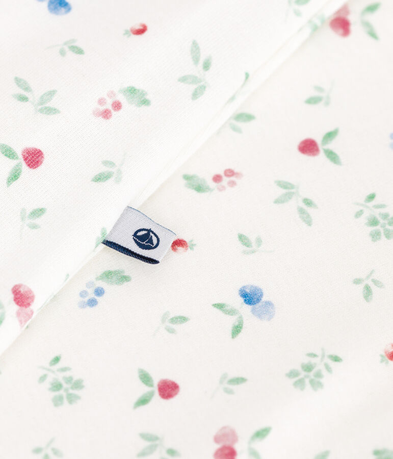 Bodyjama b&eacute;b&eacute; en coton sans pieds fruits blanc MARSHMALLOW/blanc MULTICO