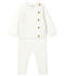 Ensemble deux pièces blanc bébé en tricot blanc MARSHMALLOW