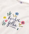 Tee shirt manches longues enfant fille blanc MARSHMALLOW