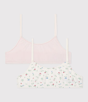 Lot de 2 brassières enfant en coton et élasthanne imprimé fruits