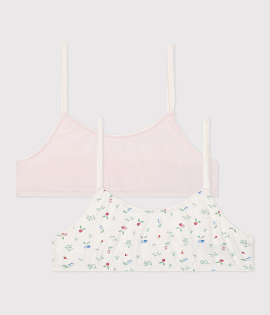 Lot de 2 brassières enfant en coton et élasthanne imprimé fruits variante 1