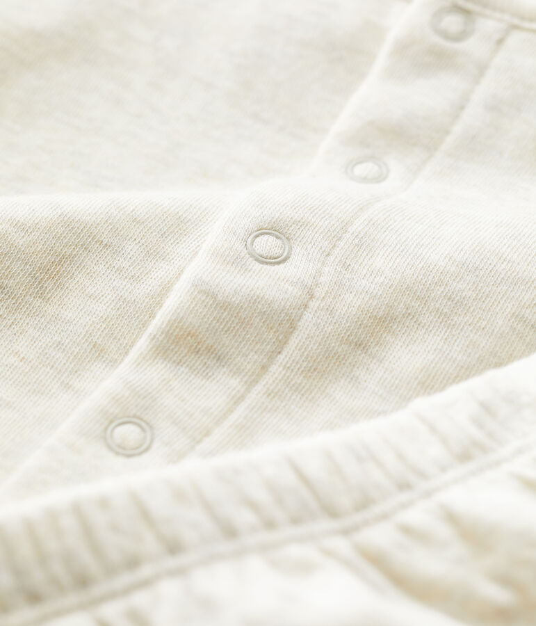 Ensemble 2 pi&egrave;ces uni en tubique bio b&eacute;b&eacute; beige MONTELIMAR CHINE