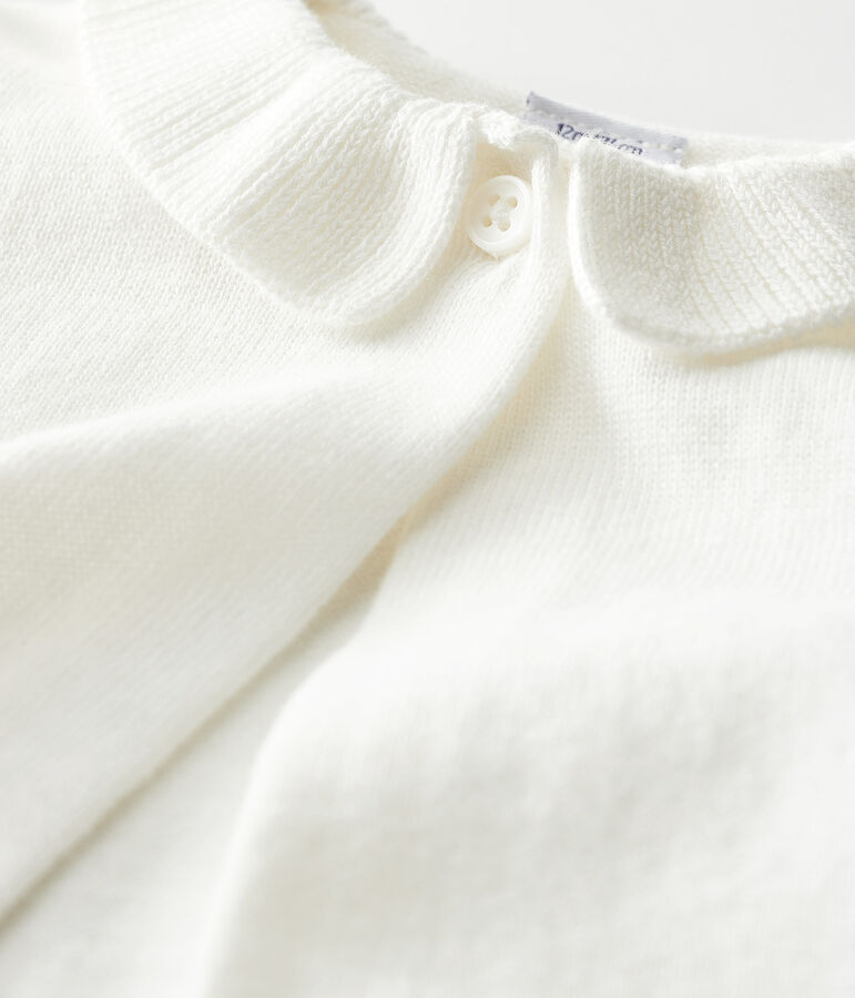 Bolero b&eacute;b&eacute; fille blanc MARSHMALLOW