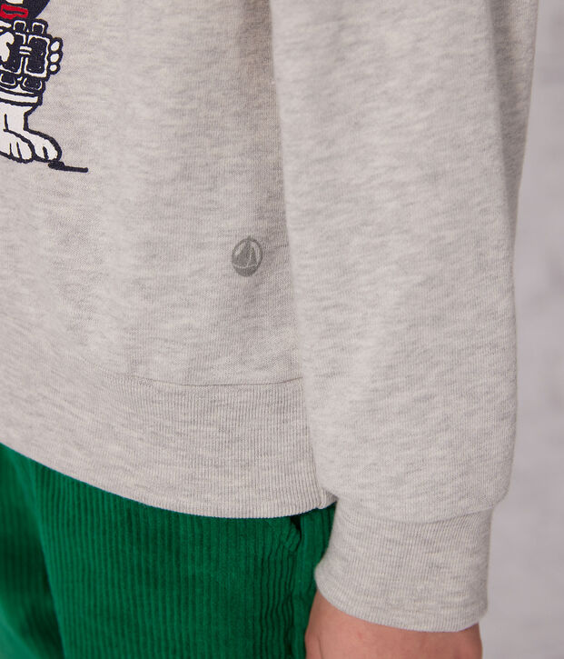 Sweatshirt en molleton enfant fille / gar&ccedil;on gris