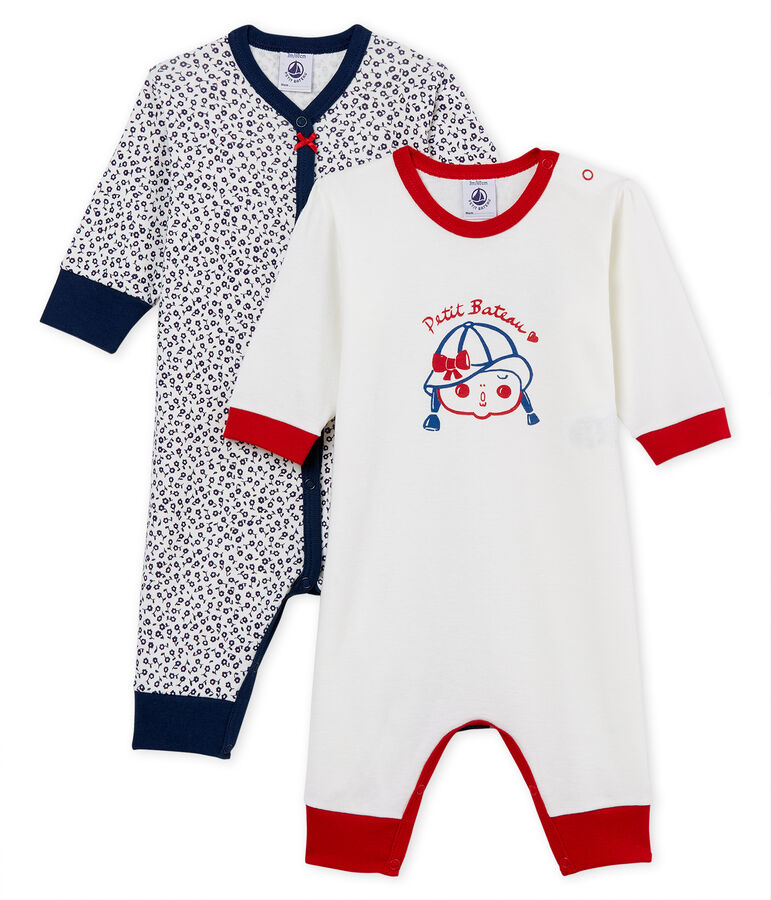 Duo de dors bien sans pieds b&eacute;b&eacute; fille en c&ocirc;te multicouleur