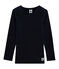 Tee-shirt manches longues enfant en coton laine soie bleu SMOKING