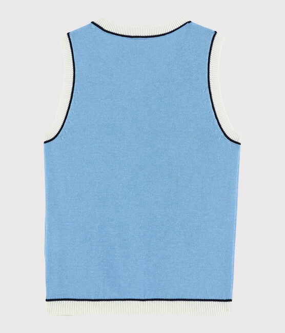 Pull sans manches en coton jersey enfant garçon gris POUSSIERE CHINE