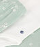 Ensemble 3 pièce en tubique bébé vert HERBIER/blanc MULTICO