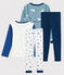 Lots de 2 pyjamas petit garçon en côte variante 1