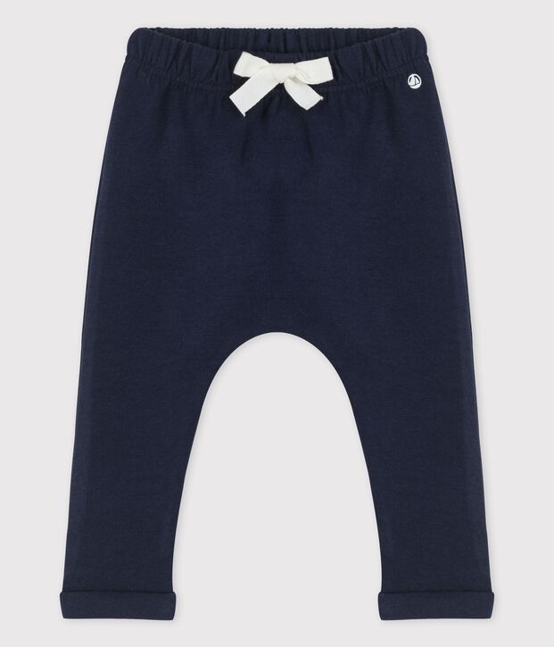 Pantalon en jersey &eacute;pais b&eacute;b&eacute; bleu