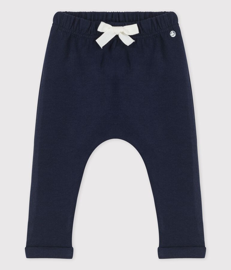Pantalon en jersey &eacute;pais b&eacute;b&eacute; bleu SMOKING