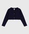 Cardigan enfant en coton uni bleu SMOKING
