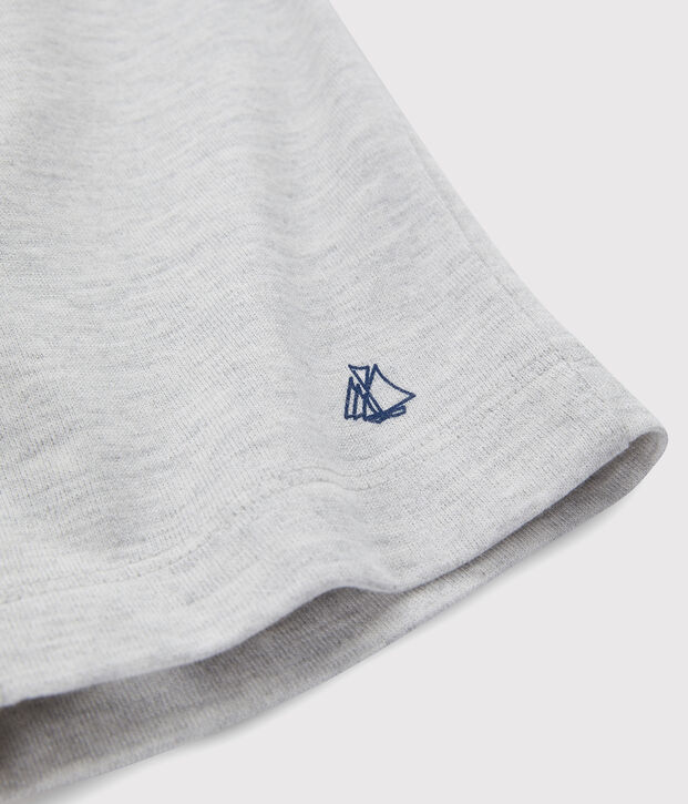 Bermuda en jersey moyen enfant gar&ccedil;on gris