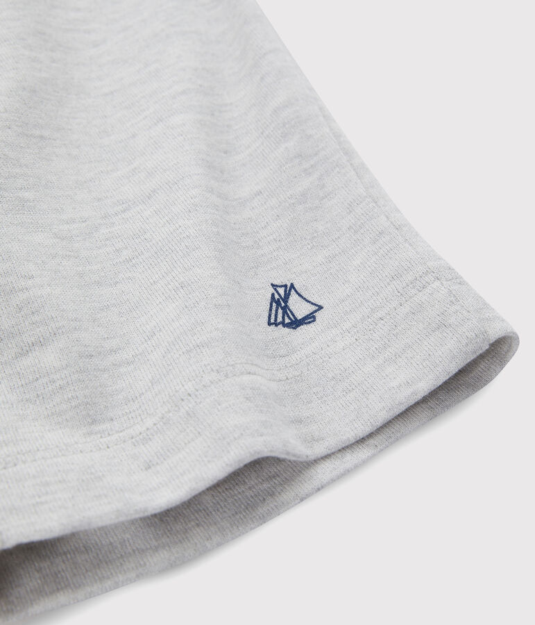 Bermuda en jersey moyen enfant gar&ccedil;on gris POUSSIERE CHINE